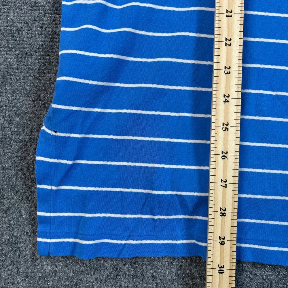 Polo Ralph Lauren Polo Shirt Mens‎ XLT Blue White Striped Short Sleeve Preppy